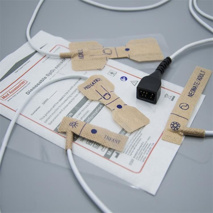 Klebstoffe Einweg-Puls-Oxymeter Fingerprobe Länge 90 cm Weiße Farbe
