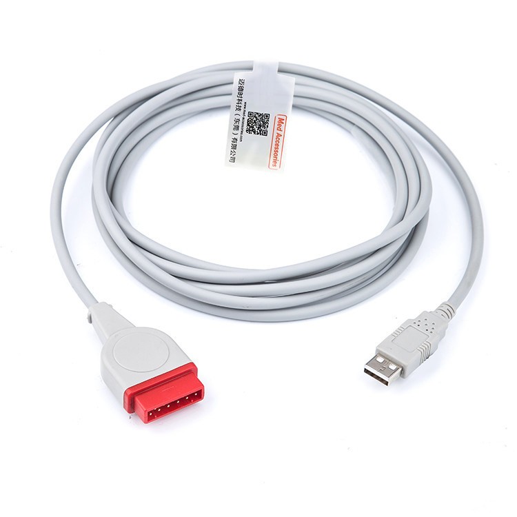 Grauer TPU IBP Adapterkabel Langlebig kompatibel für GE Marquette zu USB