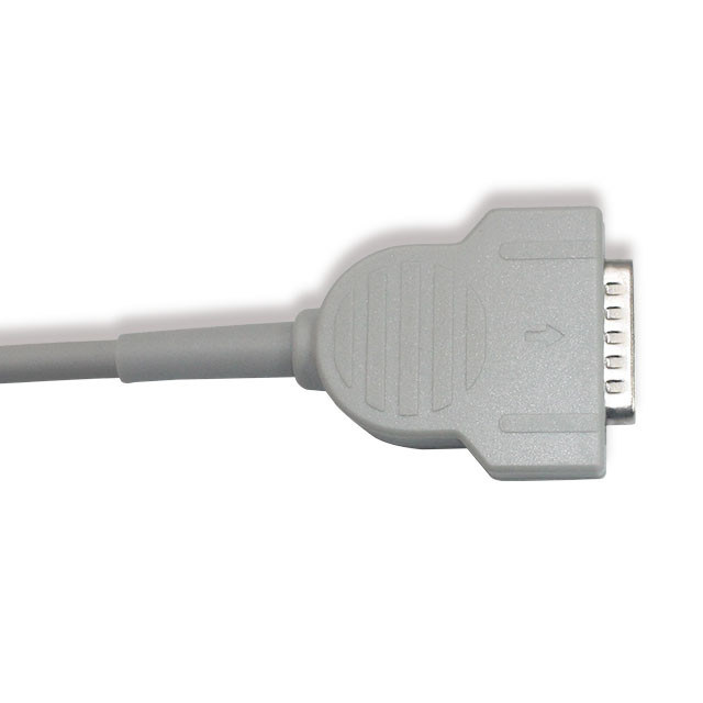 10 Leads 12 Leads EKG Kabel 15 Pins Grau Farbe Mehrfunktions