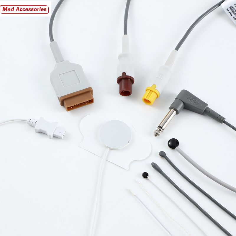 Erwachsene Graue Haut Oberfläche medizinische Temperaturprobe Tragbarer für Patientenmonitor