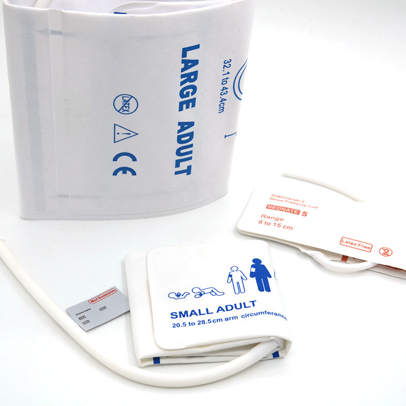 Medizinisches Zubehör ISO13485 NIBP Manschette Wiederverwendbares Einwegmaterial aus TPU für Säuglinge Erwachsene