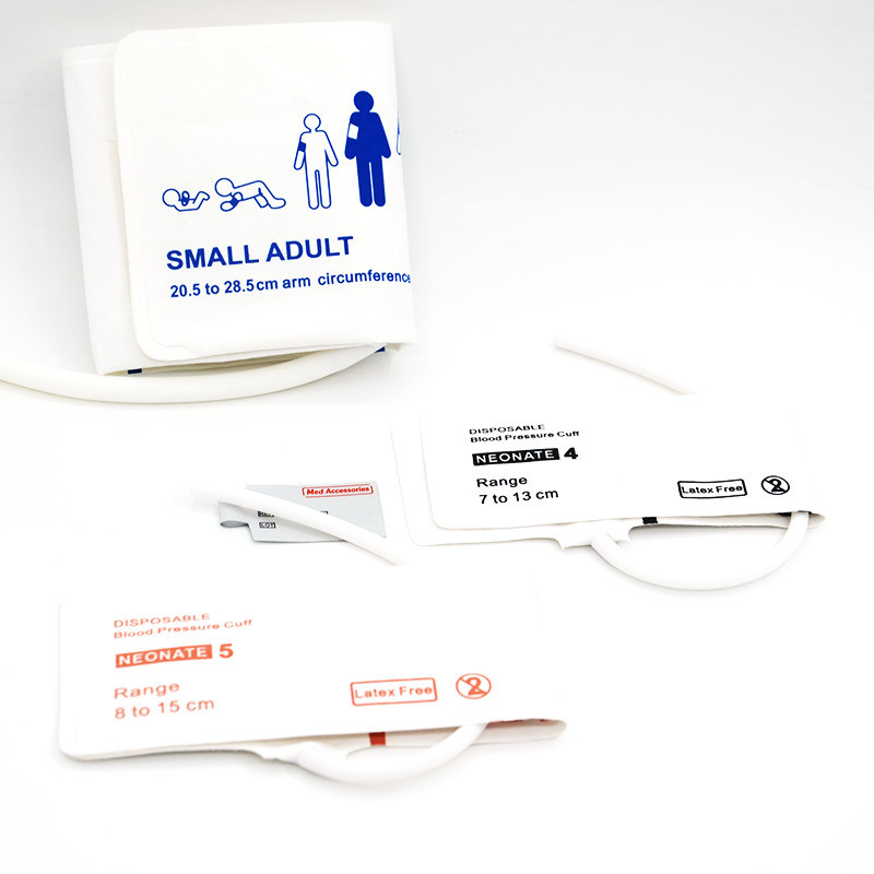 Medizinisches Zubehör ISO13485 NIBP Manschette Wiederverwendbares Einwegmaterial aus TPU für Säuglinge Erwachsene