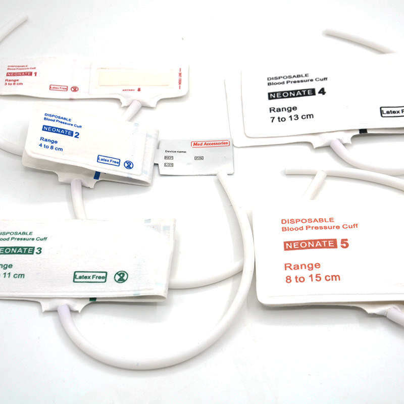 Medizinisches Zubehör ISO13485 NIBP Manschette Wiederverwendbares Einwegmaterial aus TPU für Säuglinge Erwachsene