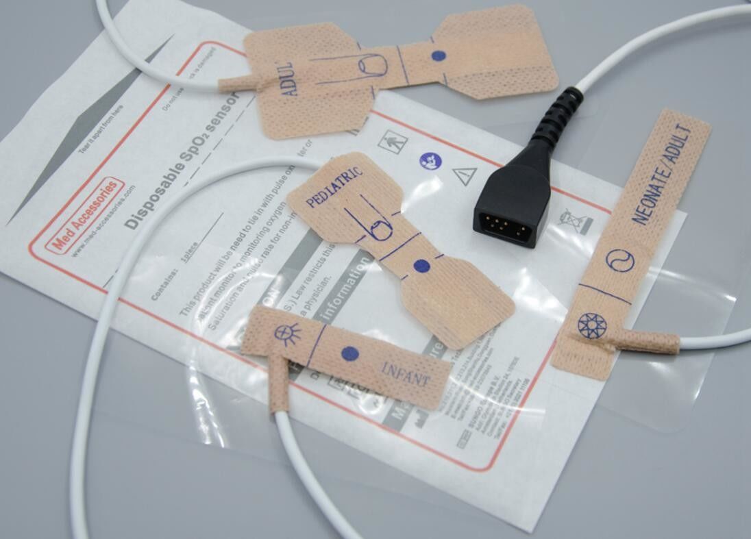 Med-Zubehör-Fabrik Kleber Einweg-Puls-Oxymeter Fingerprobe Länge 90cm Weiße Farbe