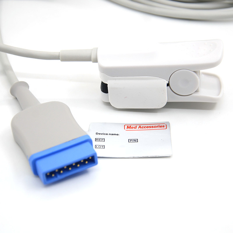 Wiederverwendbares Dash 2000/3000 Kompatibles GE 11Pin Solar 8000/8000M Erwachsener Fingerclip Monitor Sensor SpO2 Kabel
