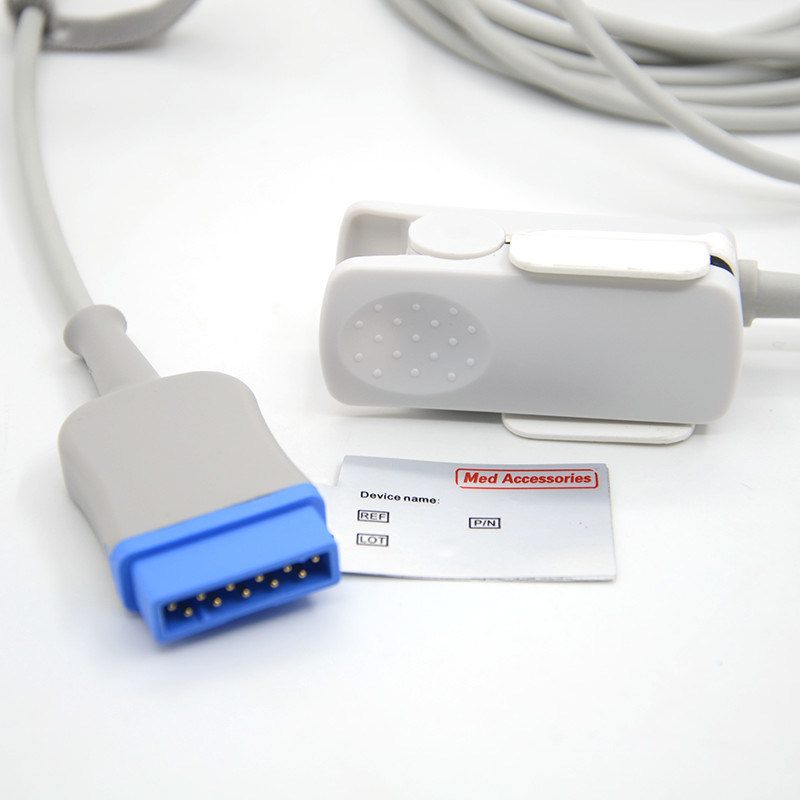 Wiederverwendbares Dash 2000/3000 Kompatibles GE 11Pin Solar 8000/8000M Erwachsener Fingerclip Monitor Sensor SpO2 Kabel