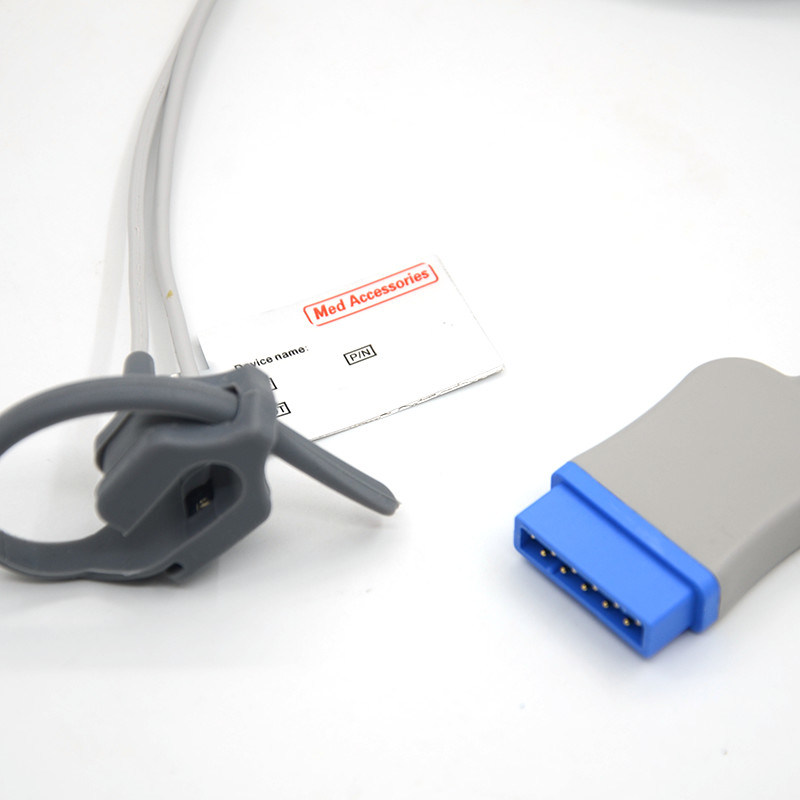 Mehrfachverwendbarer Erwachsener Weichspitze Spo2 Sensor Sonde Gürtel Spo2 Sensor kompatibel GE Marquette 11pin Ge Spo2 Sensor
