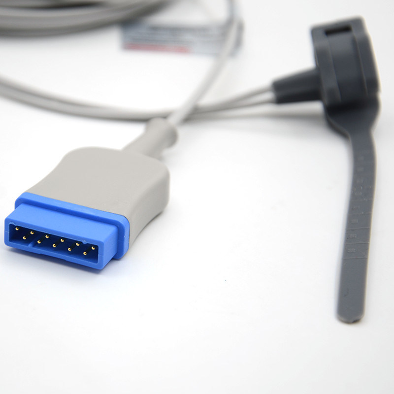 Mehrfachverwendbarer Erwachsener Weichspitze Spo2 Sensor Sonde Gürtel Spo2 Sensor kompatibel GE Marquette 11pin Ge Spo2 Sensor