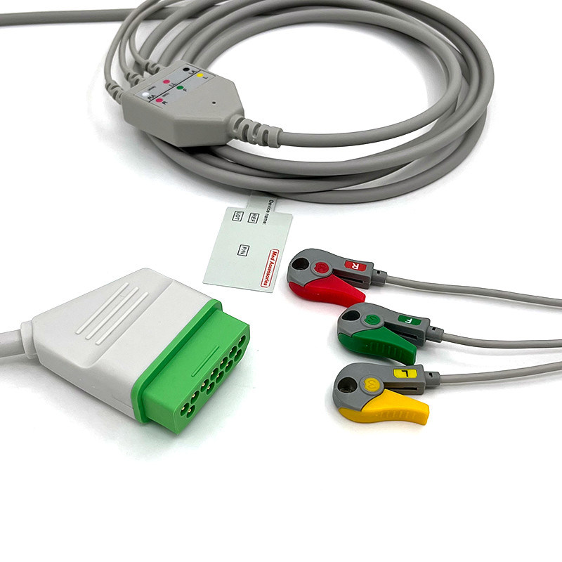 Nihon Kohden 12-Pin-EKG-Monitor Kabel Grau Farbe Latexfrei Multi-Funktion