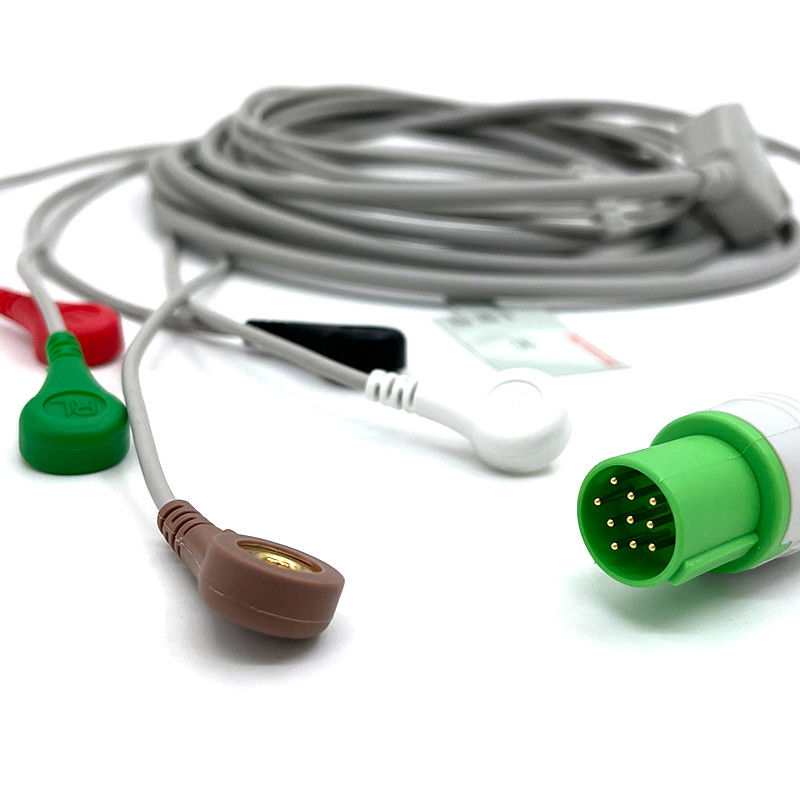 GE Helige 10-Pin-EKG 5-Lead-EKG Med-Zubehör Medizinisches EKG-Monitorkabel Mehrzweck 0,9m Größe