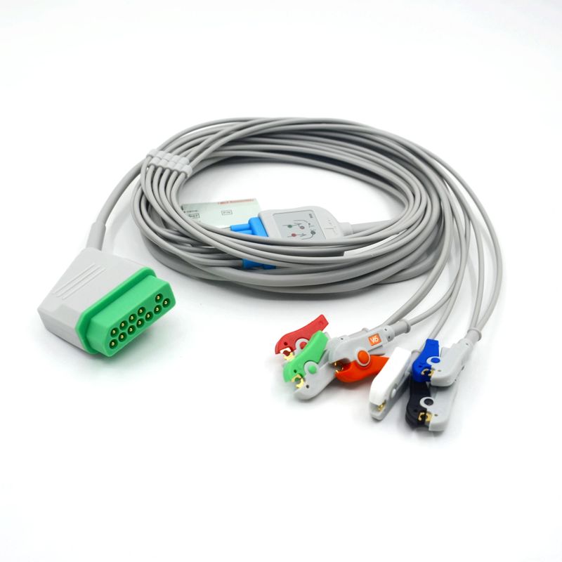 Kompatibles Nihon Kohden 12 Pin 6 Leads EKG Monitor Kabel für medizinisches Zubehör