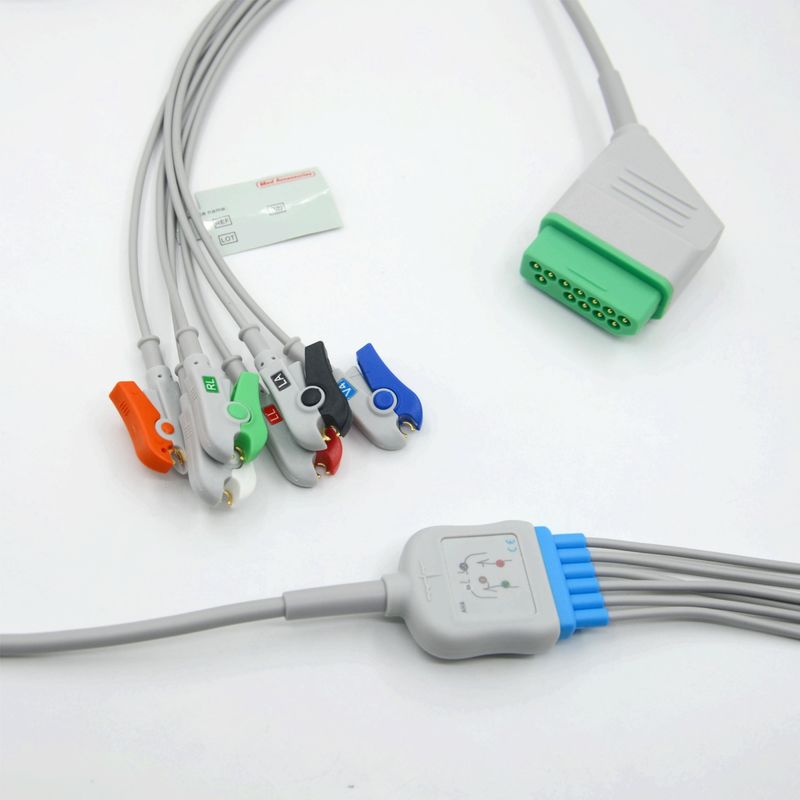 Kompatibles Nihon Kohden 12 Pin 6 Leads EKG Monitor Kabel für medizinisches Zubehör