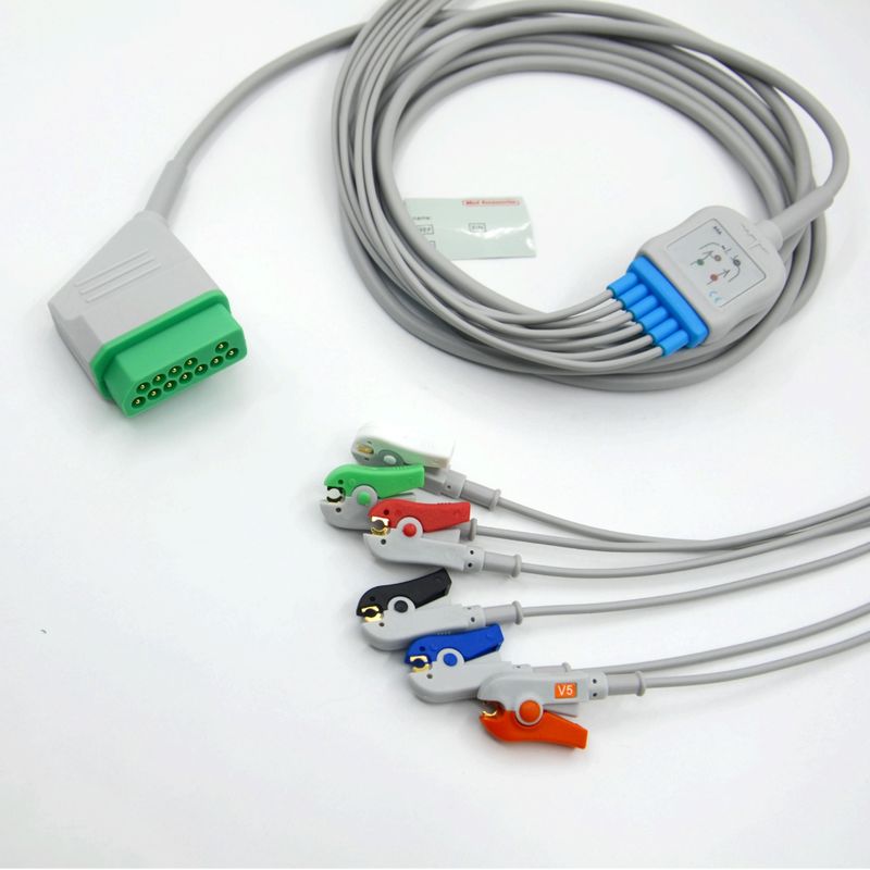 Kompatibles Nihon Kohden 12 Pin 6 Leads EKG Monitor Kabel für medizinisches Zubehör