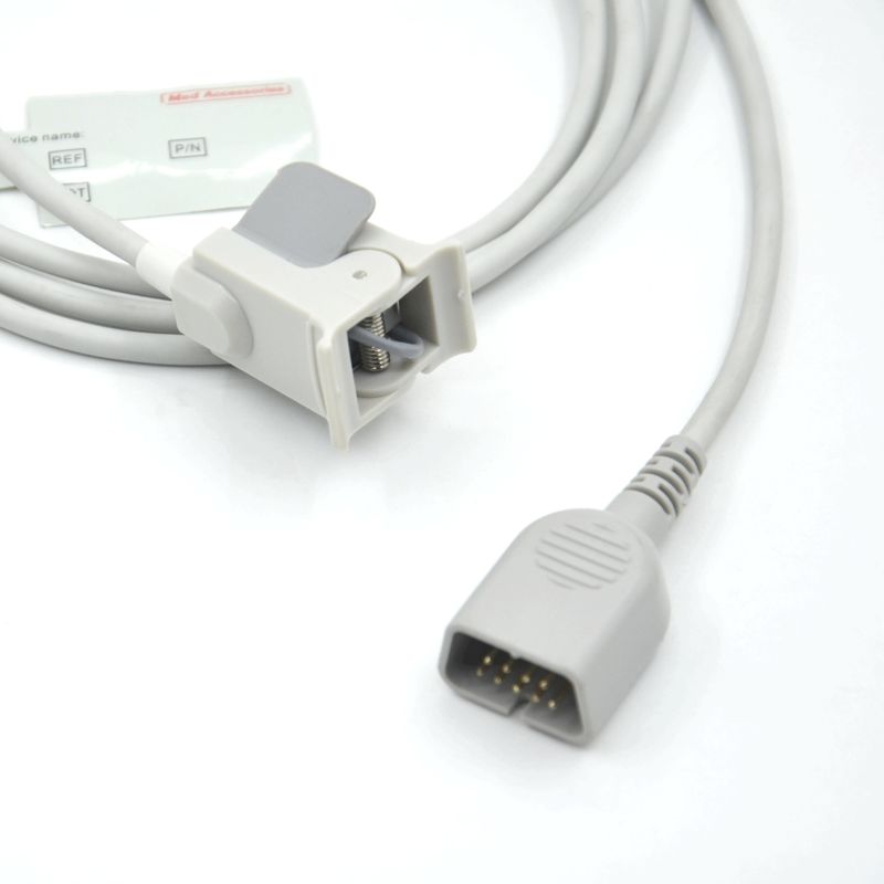 Hersteller Monitor Zubehör Kinderfinger kompatibel mit Nihon Kohden 9pin wiederverwendbar SpO2 Sensor