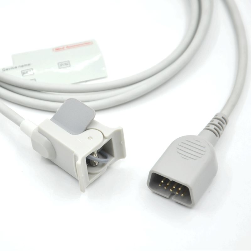 Hersteller Monitor Zubehör Kinderfinger kompatibel mit Nihon Kohden 9pin wiederverwendbar SpO2 Sensor