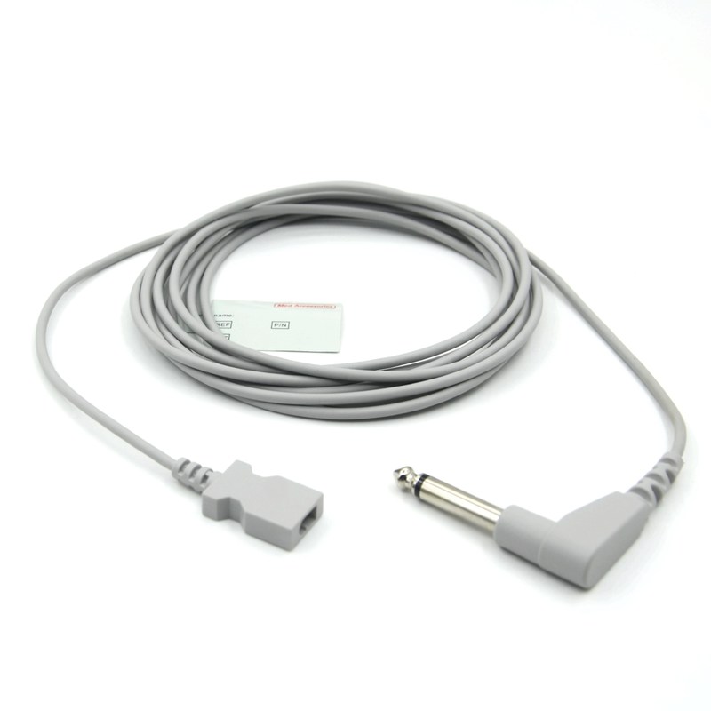 Kompatibles YSI 400 rechtwinkliges Doppelspinn-Konnektor-Temperaturadapterkabel für Einweg-Temperaturprobe