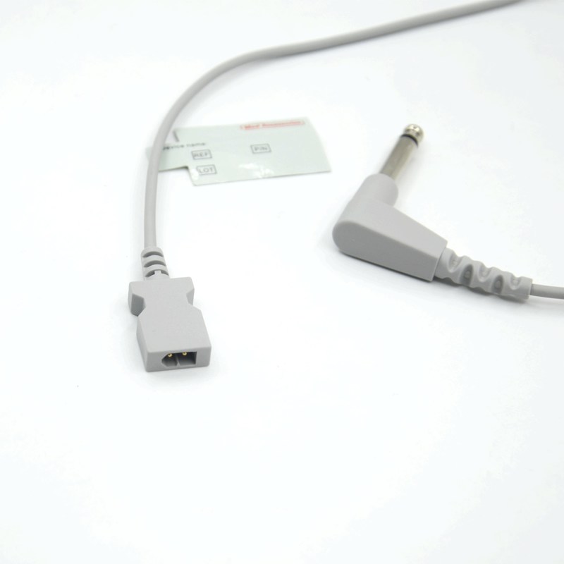 Kompatibles YSI 400 rechtwinkliges Doppelspinn-Konnektor-Temperaturadapterkabel für Einweg-Temperaturprobe