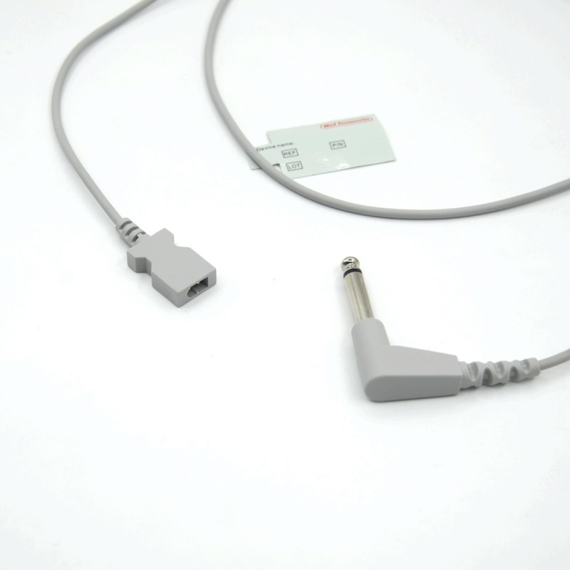 Kompatibles YSI 400 rechtwinkliges Doppelspinn-Konnektor-Temperaturadapterkabel für Einweg-Temperaturprobe