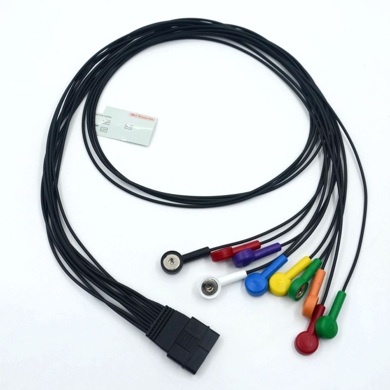 Kompatibles Schiller 10 Blei-EKG-Patientenkabel Schiller für Schiller MS-12 Blaues EKG-Kabel