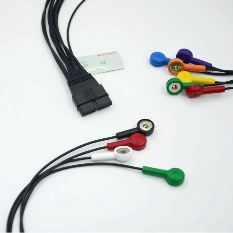Kompatibles Schiller 10 Blei-EKG-Patientenkabel Schiller für Schiller MS-12 Blaues EKG-Kabel