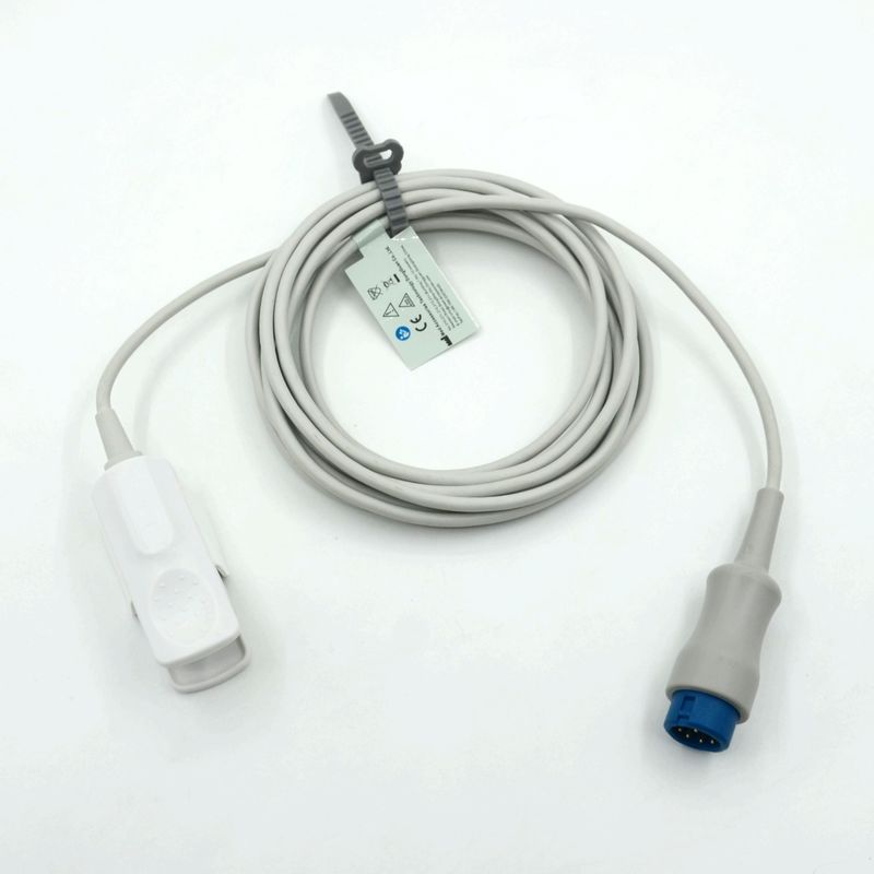 Hersteller Monitor Zubehör Wiederverwendbarer Erwachsenenklip Kompatibel Mindray SpO2-Sensor für T5/T8,7pin,3m