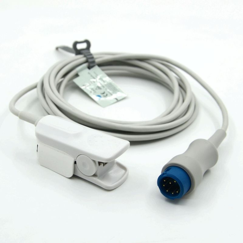Hersteller Monitor Zubehör Wiederverwendbarer Erwachsenenklip Kompatibel Mindray SpO2-Sensor für T5/T8,7pin,3m