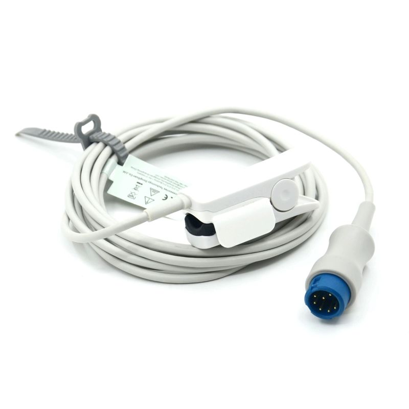 Hersteller Monitor Zubehör Wiederverwendbarer Erwachsenenklip Kompatibel Mindray SpO2-Sensor für T5/T8,7pin,3m
