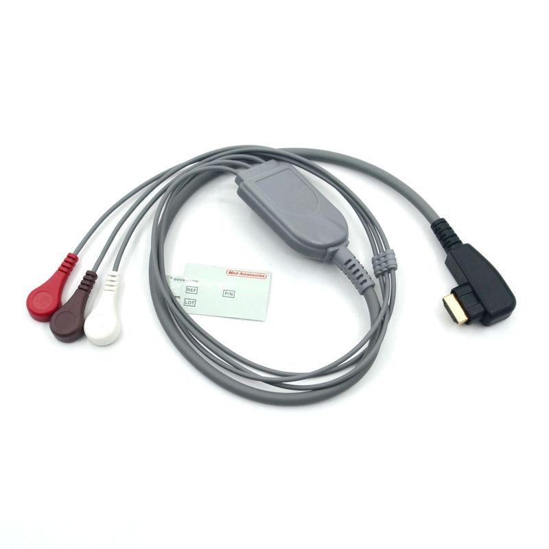 Medizinische Fachkraft Produktion DMS EKG-Kabel Holter-Sonde 3-Leiter-Druckknopf AHA/IEC für DMS300