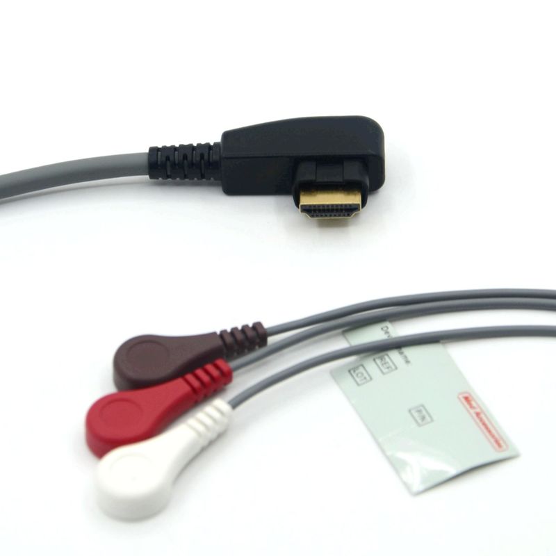 Medizinische Fachkraft Produktion DMS EKG-Kabel Holter-Sonde 3-Leiter-Druckknopf AHA/IEC für DMS300