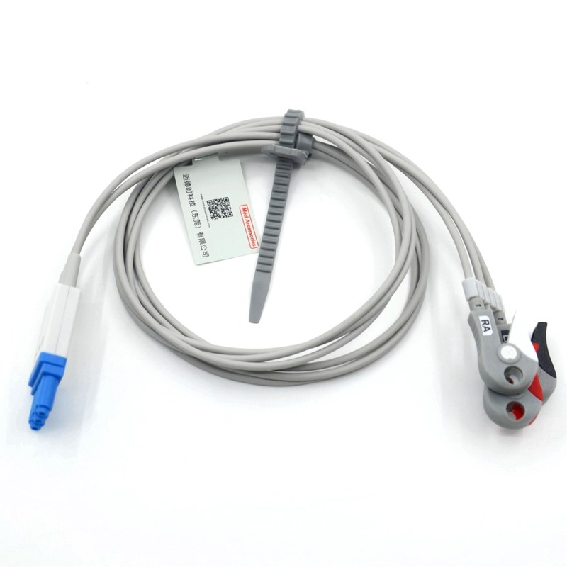 Kompatible Philips 3-Lead-ECG-Kabel-Lead-Drähte mit Grabber AHA Farbe CE&ISO13485