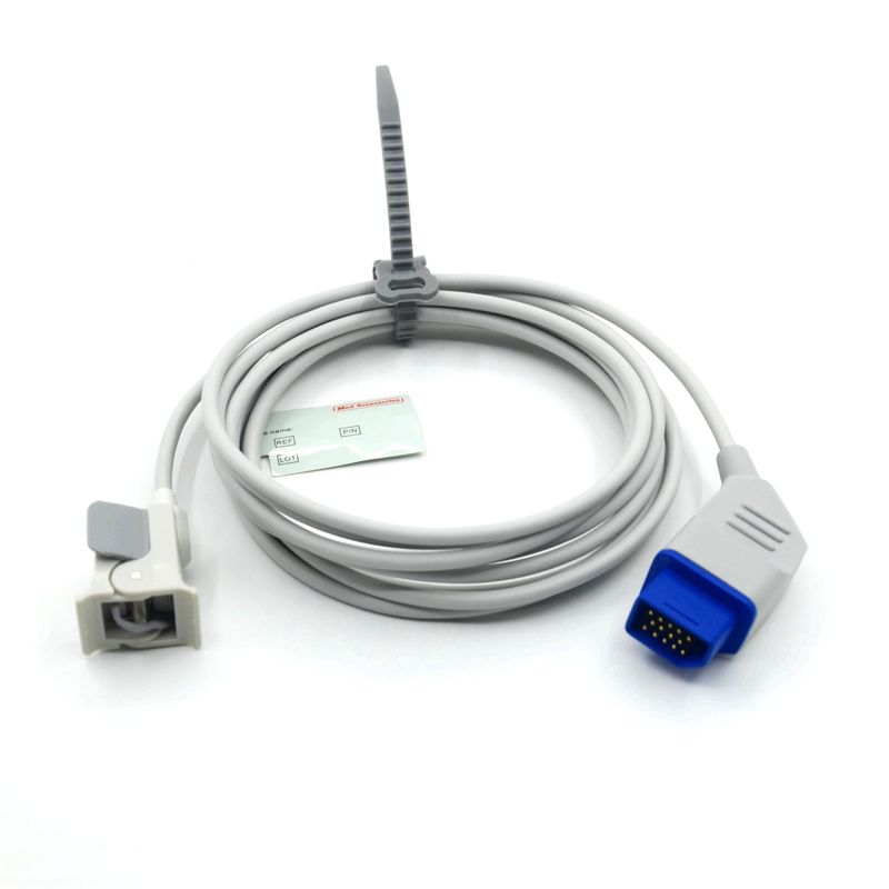 Wiederverwendbares Zubehör für Hersteller-Monitore, kompatibel mit Nihon Kohden pädiatrischem Finger-Spo2-Sensor, wiederverwendbar, 14 Pins
