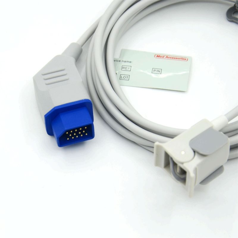 Wiederverwendbares Zubehör für Hersteller-Monitore, kompatibel mit Nihon Kohden pädiatrischem Finger-Spo2-Sensor, wiederverwendbar, 14 Pins