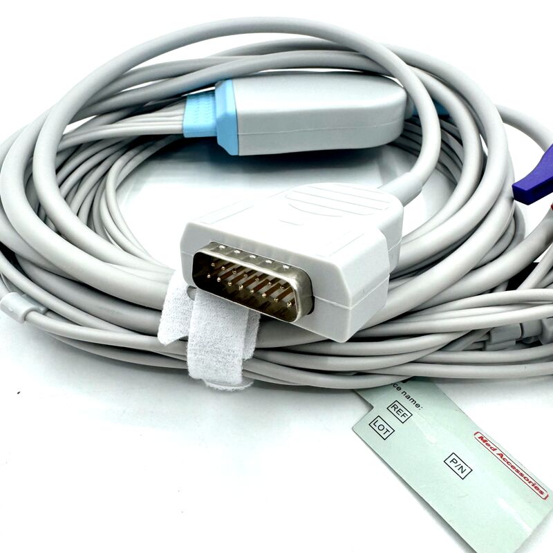 Med-Zubehör Kompatibel 10 Bleikeg-Kabel mit Grabber-Ende Medizintechnik-TPU Latex Medizinprodukte RoHS-zertifiziert