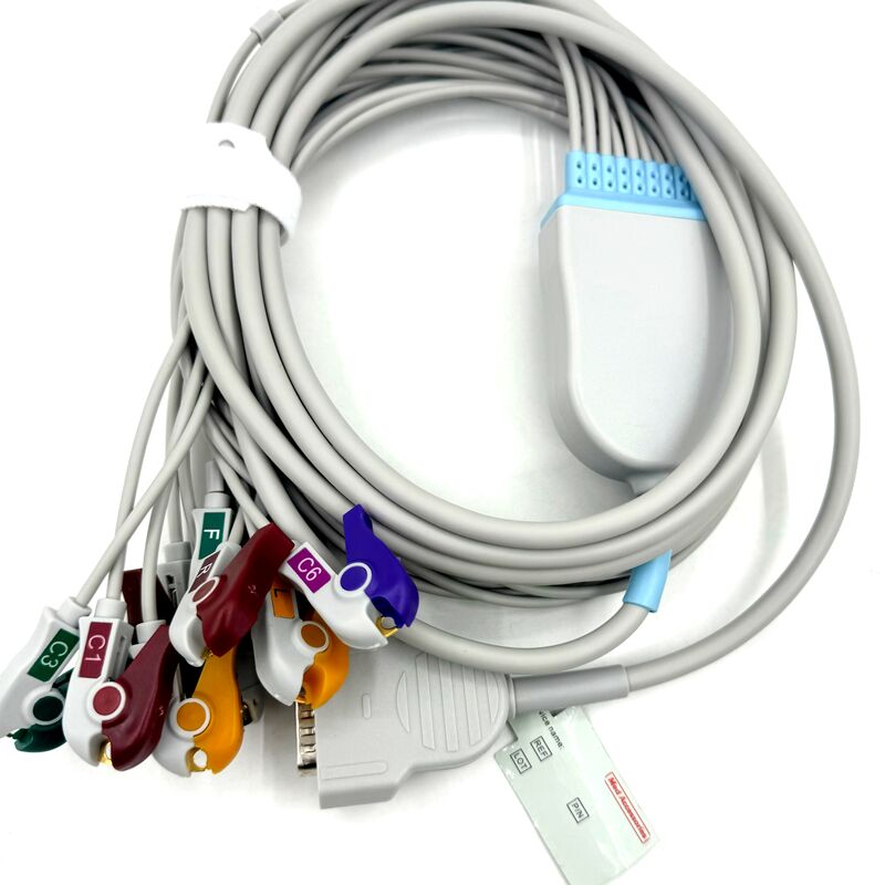 Med-Zubehör Kompatibel 10 Bleikeg-Kabel mit Grabber-Ende Medizintechnik-TPU Latex Medizinprodukte RoHS-zertifiziert